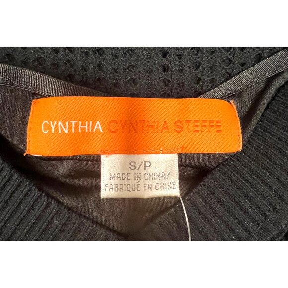 Cynthia Steffe Black Knit Dress with Black Full Lining Small/Petite - Picture 3 of 6